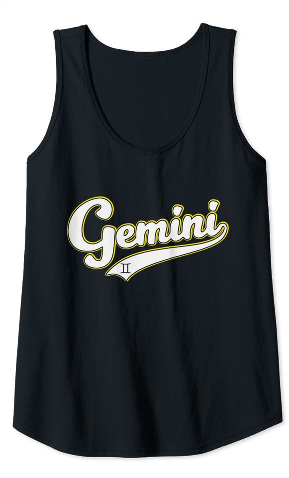 Gemini Astrology May & June Birthday Vintage Baseball Tank Top