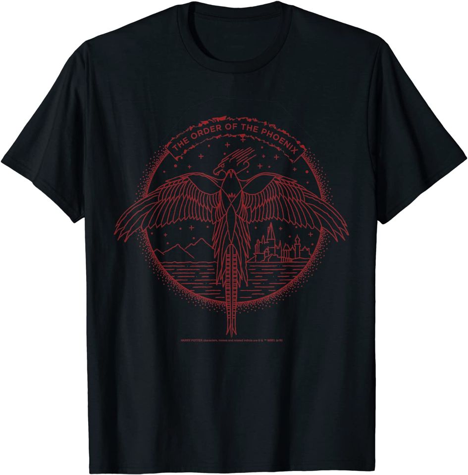 Order Of The Phoenix Line Art Logo T-Shirt