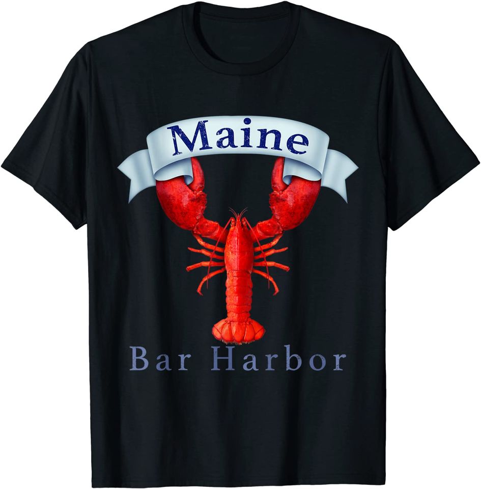Maine State Bar Harbor Lobster T Shirt