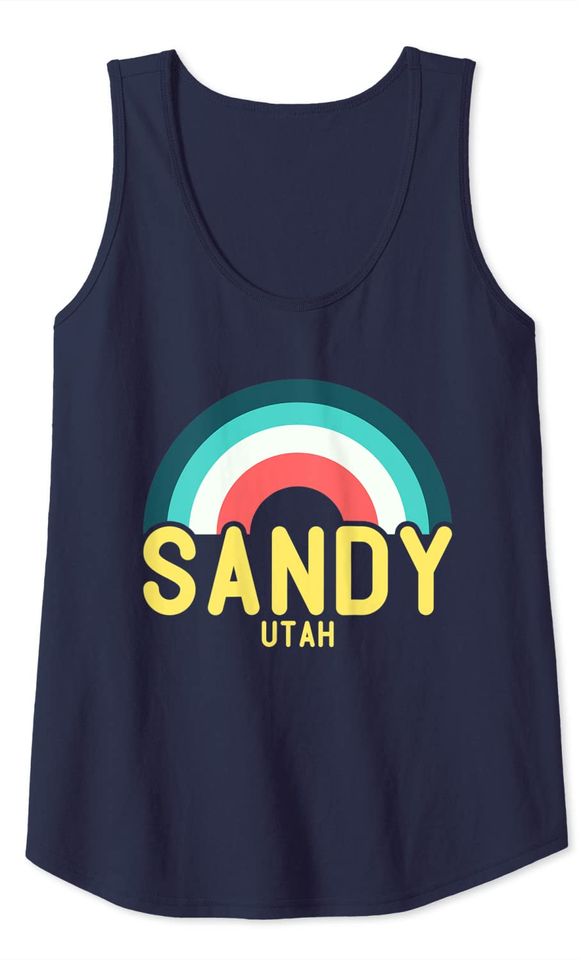 Sandy Utah Retro Rainbow Tank Top