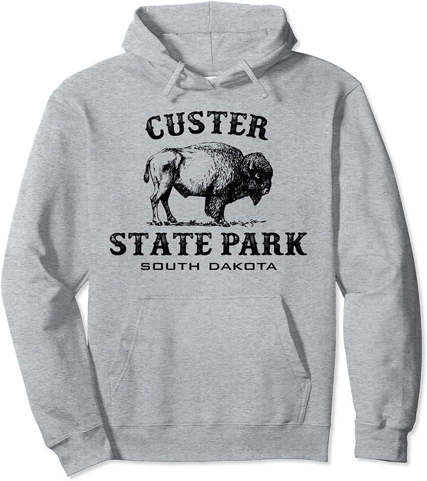 Custer State Park South Dakota American Bison Souvenir Pullover Hoodie