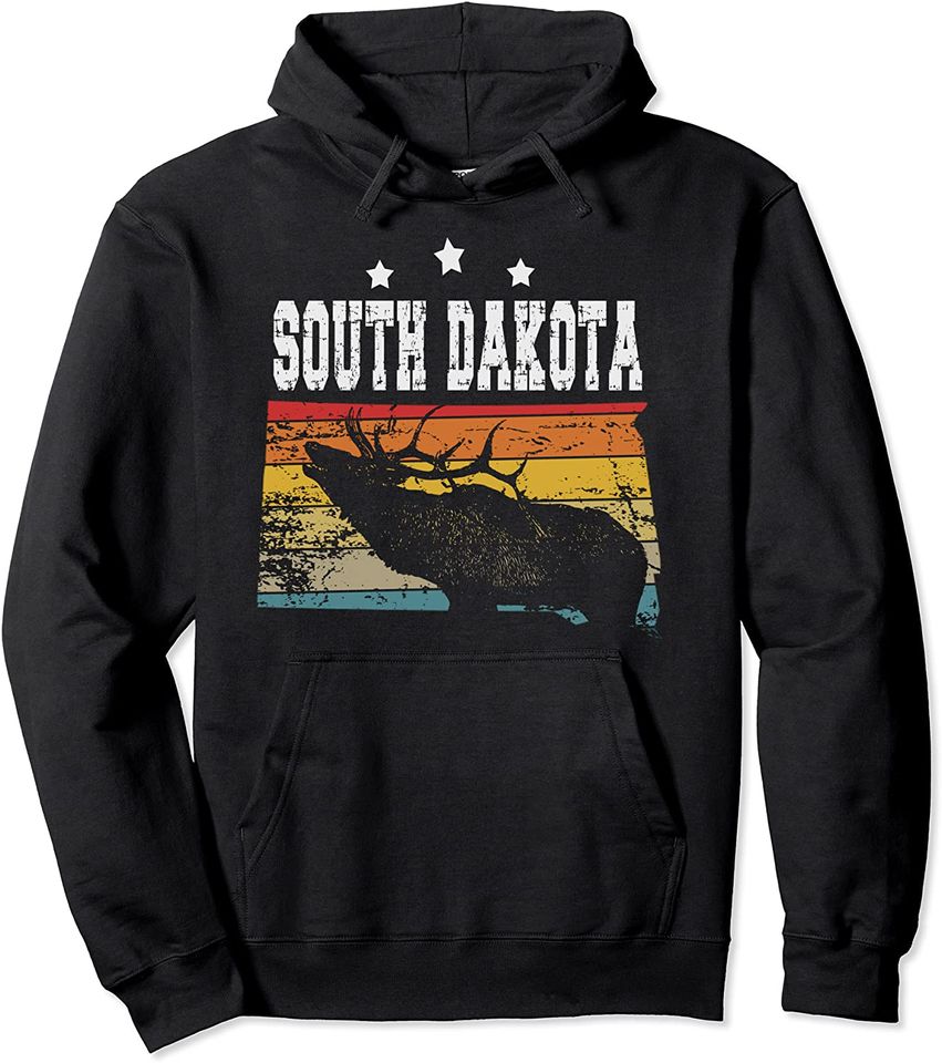 Vintage South Dakota Hunter Pullover Hoodie