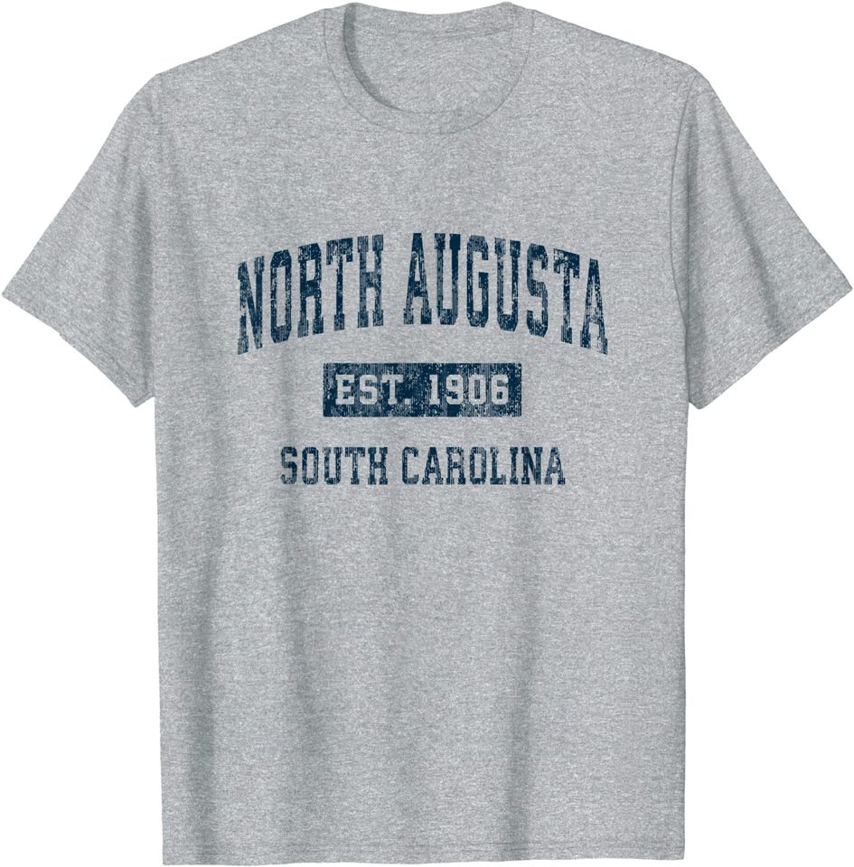 North Augusta South Carolina SC Vintage Sports Design Navy T-Shirt
