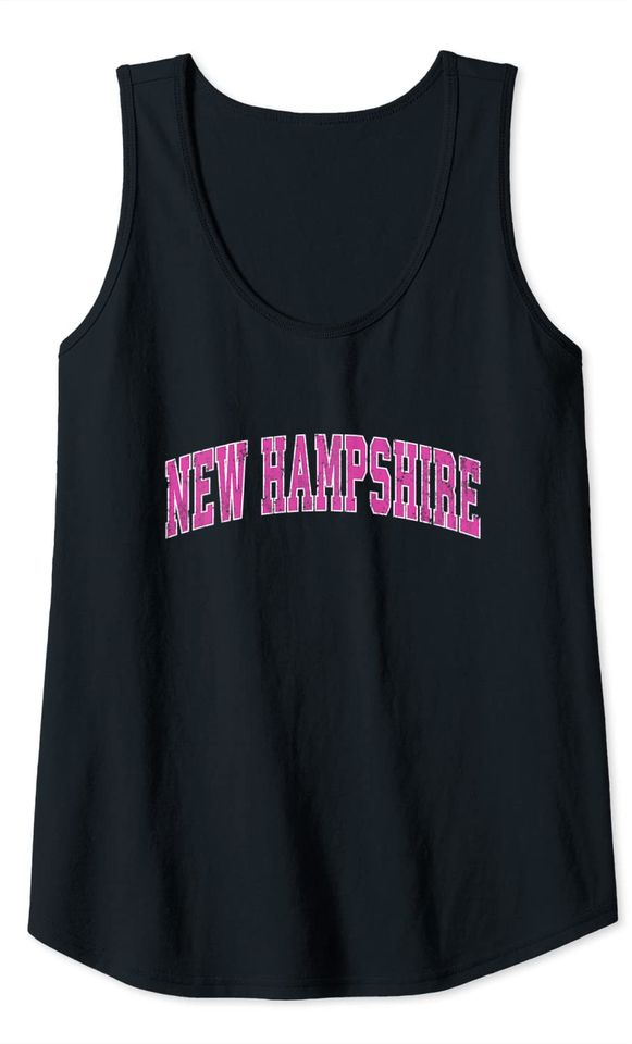 New Hampshire Vintage Sports Design Pink Tank Top