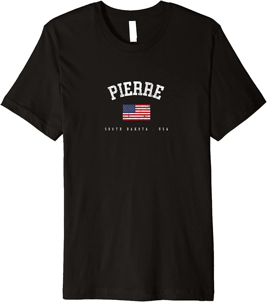 Pierre Retro American Flag T Shirt