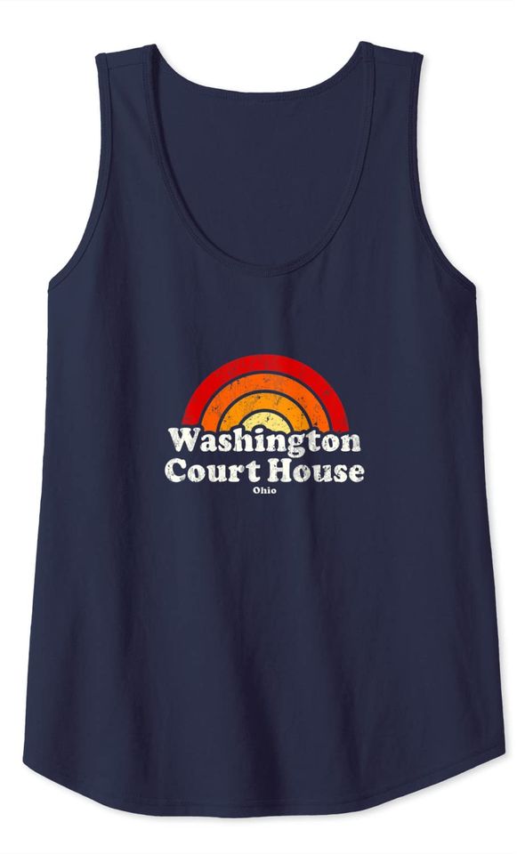 Washington Court House Vintage 70s Rainbow Tank Top