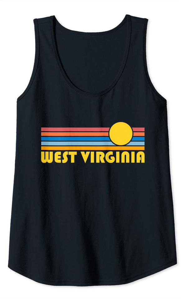 West Virginia Retro Sunset - West Virginia Tank Top