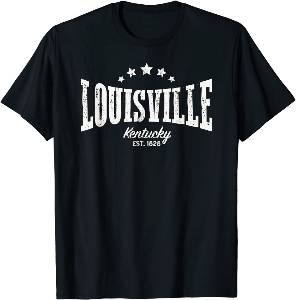 Louisville Kentucky Retro Distressed T Shirt