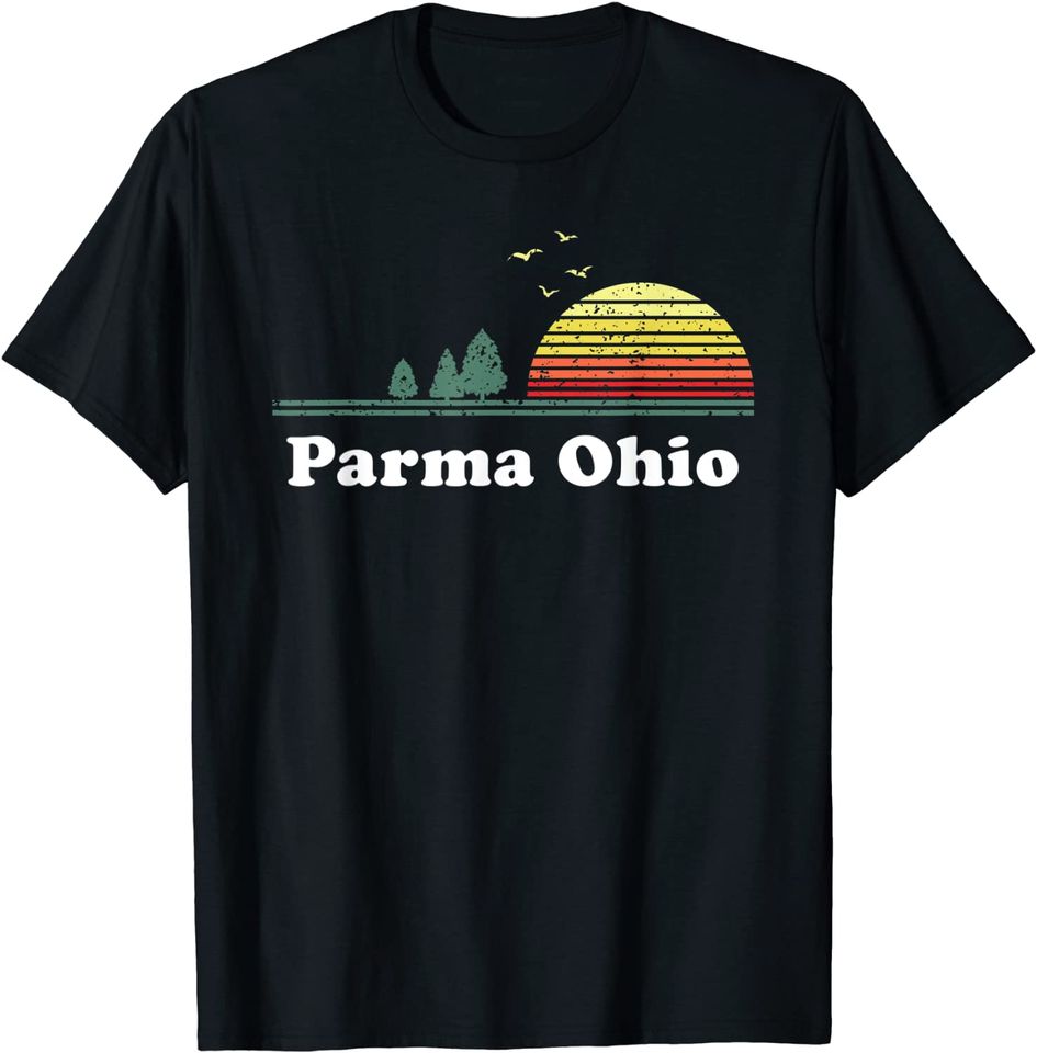 Vintage Parma, Ohio Sunset Souvenir Print T-Shirt