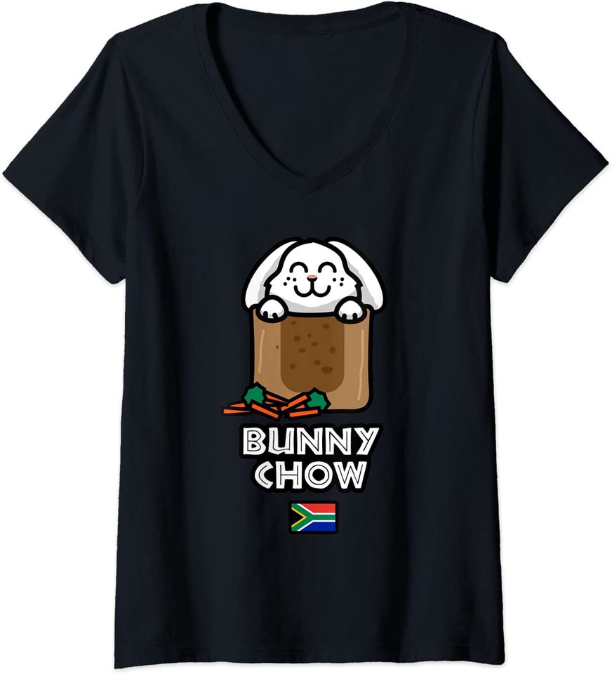 Bunny Chow South Africa Food Rabbit V-Neck T-Shirt
