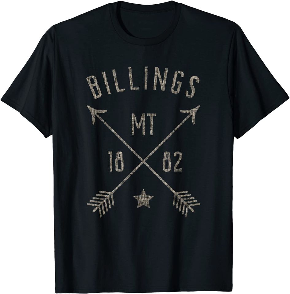 Billings Distressed Boho Style T Shirt