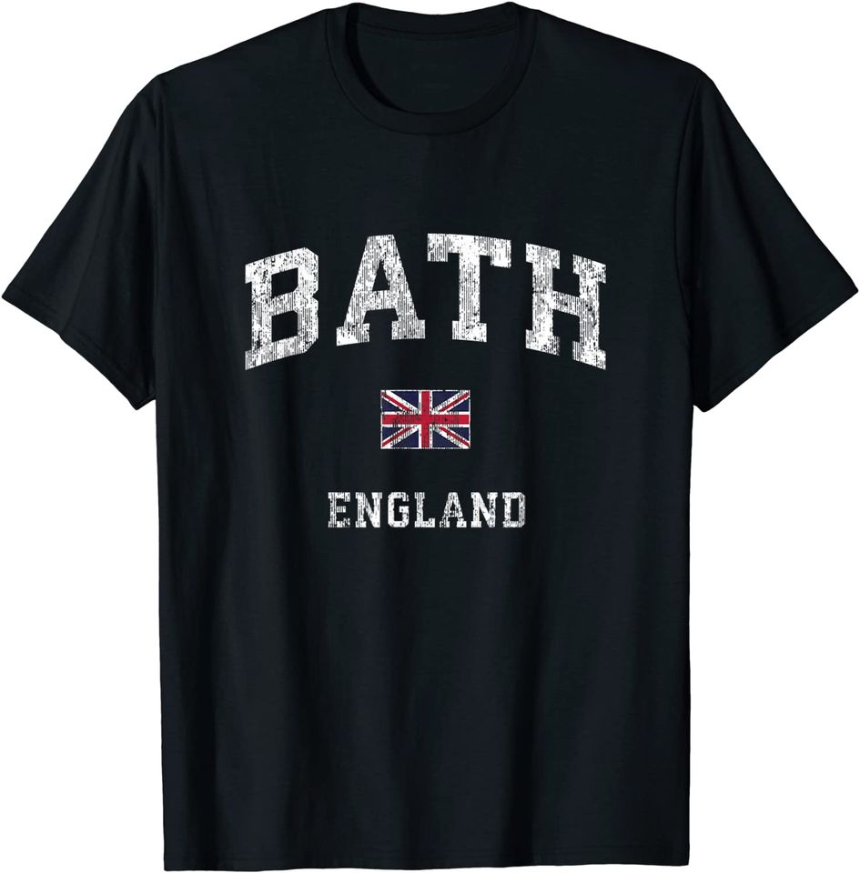 Bath England Vintage Athletic Sports Design T-Shirt