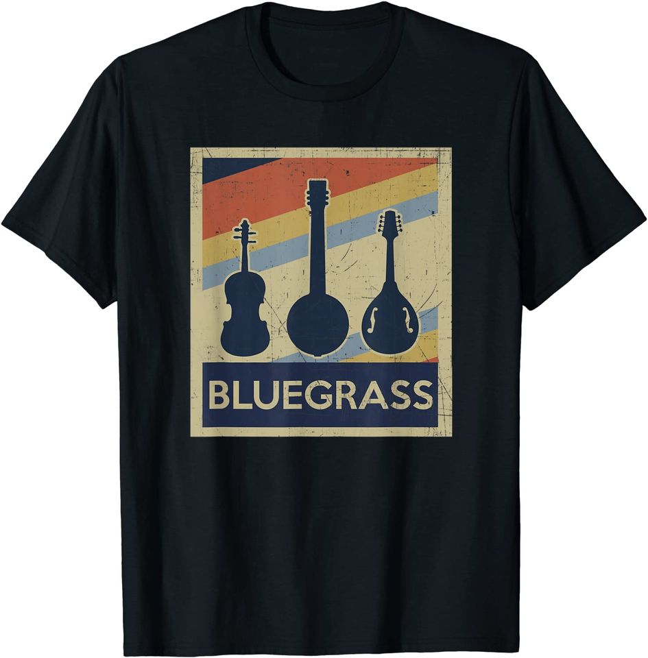 Bluegrass Vintage Music Instruments Retro T Shirt