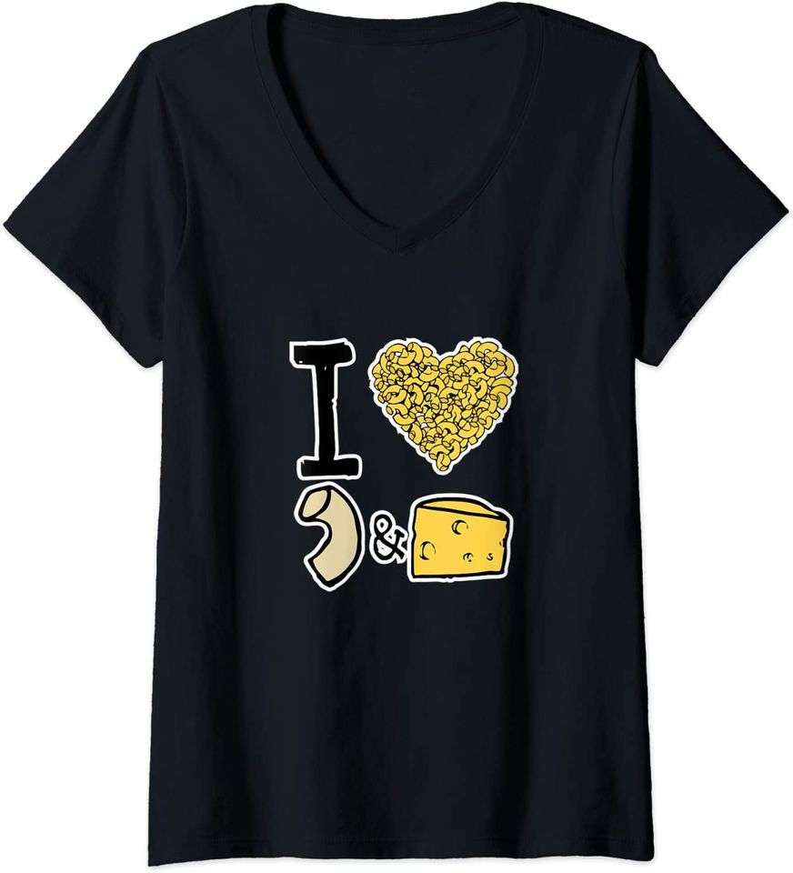 National Macaroni and Cheese Day I love Mac & Cheese holiday V-Neck T-Shirt