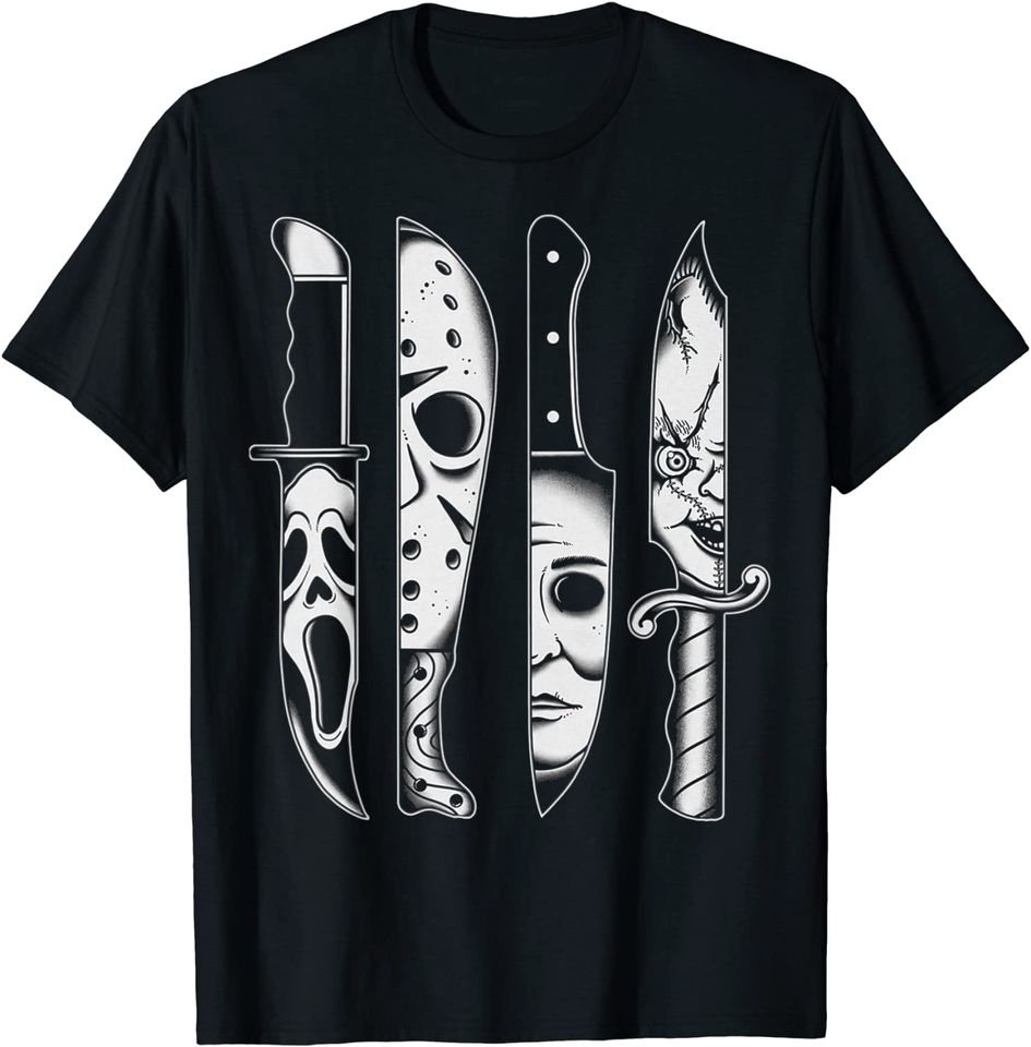 Knives Horror machete Movie Friday Halloween Goth Evil T-Shirt
