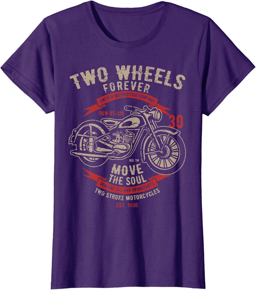 Motorcycle Hoodie Two Wheels Forever Vintage Hoodie