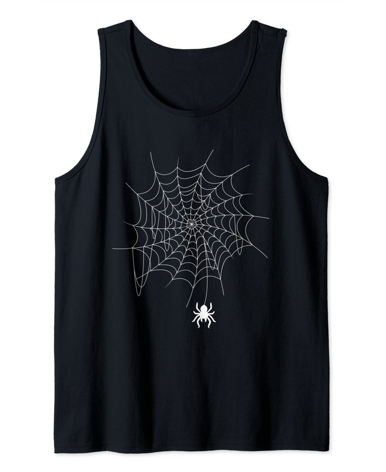 Spider Web Lazy Halloween Spooky Insect Tank Top