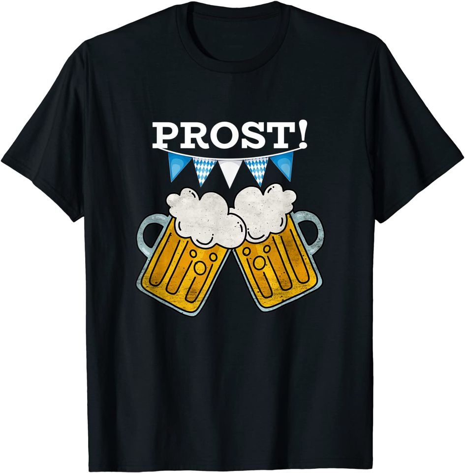 Prost Cheers Beer Mug German Bavaria Words T-Shirt