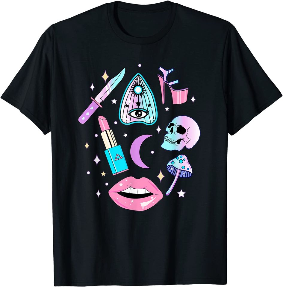 Pastel Goth Kawaii Witch Creepy Cute Graphic T Shirt