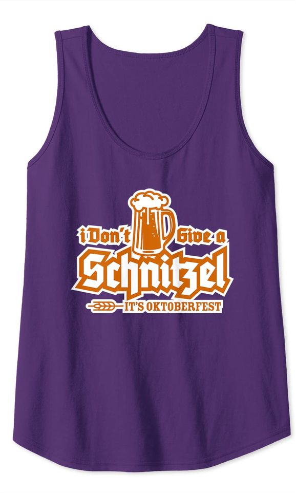 I Don't Give A Schnitzel Oktoberfest Beer Tank Top