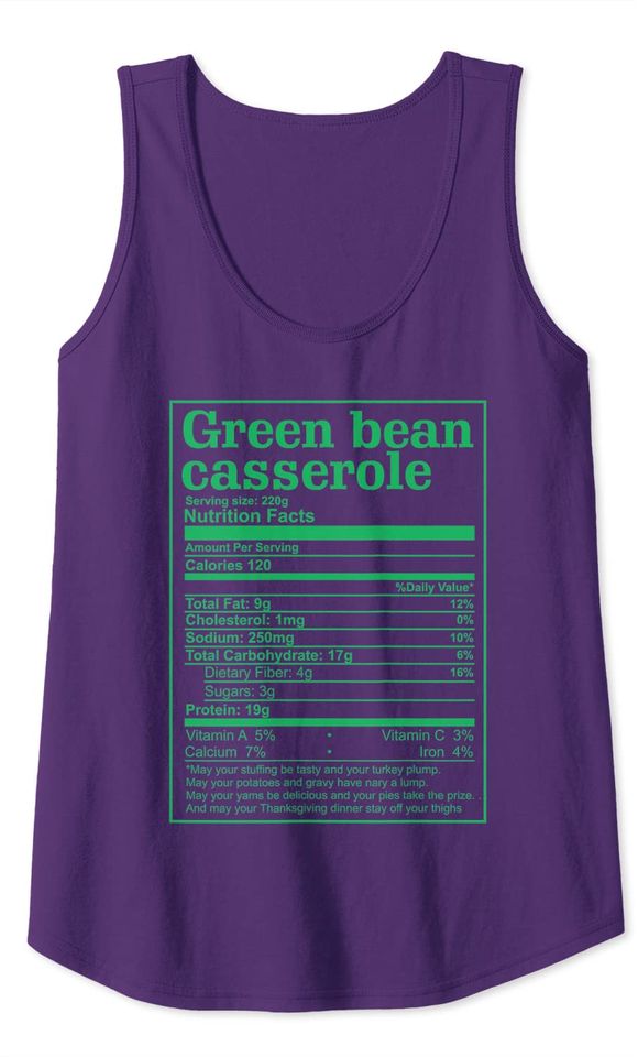 Green Bean Casserole Nutritional Tank Top
