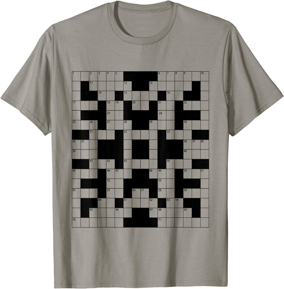 Crossword Word Puzzle Grid Cryptic T Shirt