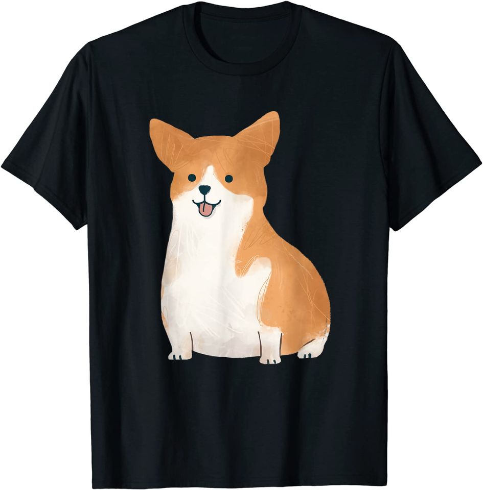 Pembroke Welsh Corgi Dog Watercolor T-Shirt