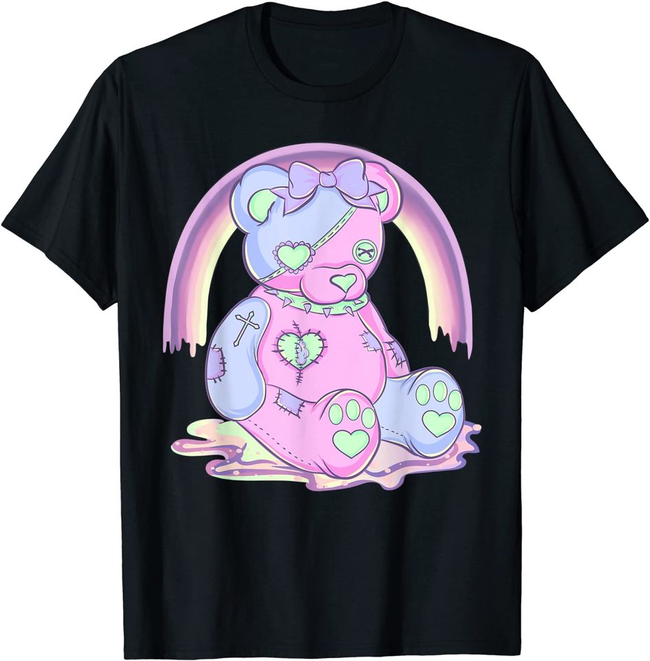Pastel Goth Teddy Bear Japanese Anime Kawaii Menhera T Shirt