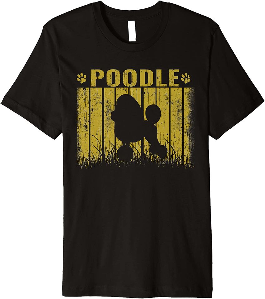 Retro Poodle Dog Vintage T Shirt