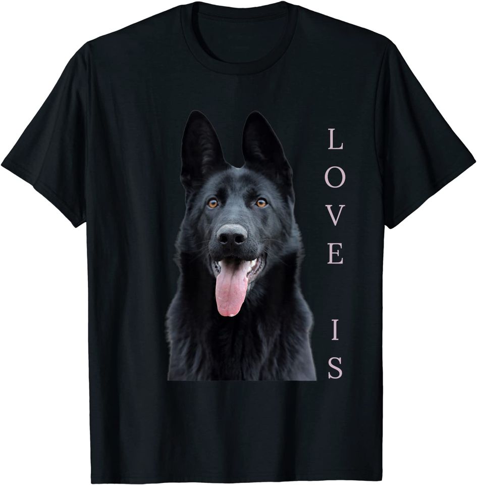 Black German Shepherd Dog T Shirt