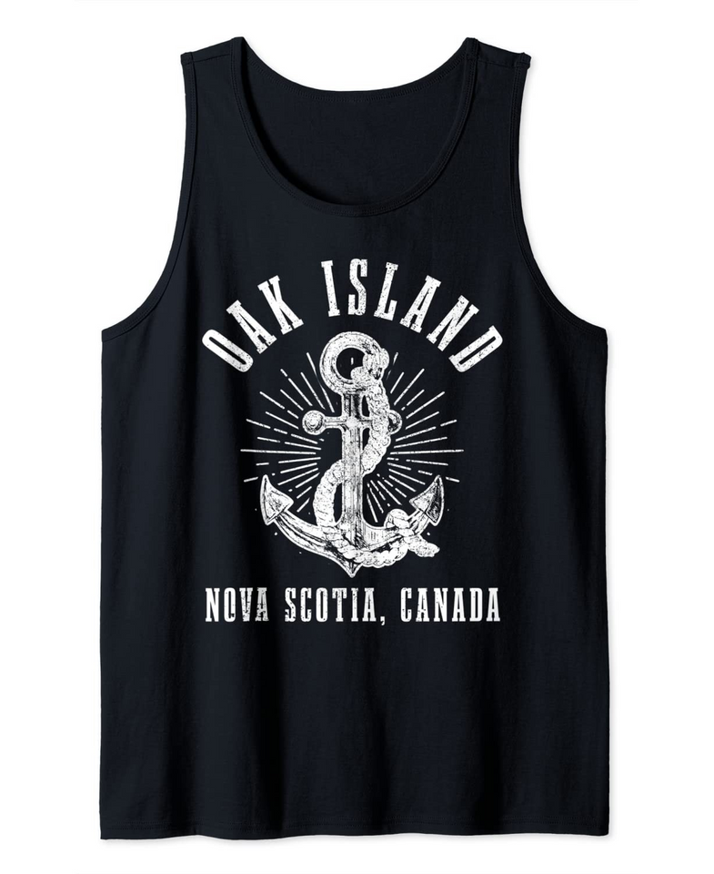 Oak Island Nova Scotia Canada Vintage Anchor Nautical Gift Tank Top