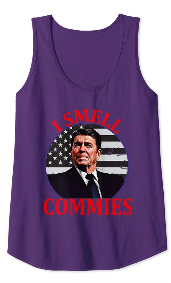 Ronald Reagan I Smell Commies Republican Democrats USA Tank Top