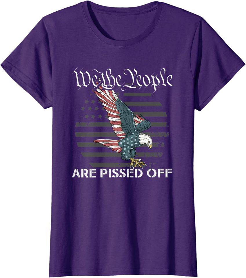 We the People Are Pissed Off Vintage USA Flag America Lover Hoodie