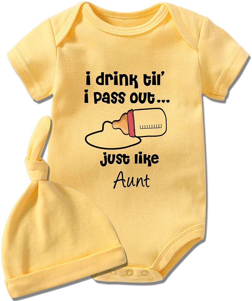 I Drink Until I Pass Out Just Like My Aunt Baby Bodysuit