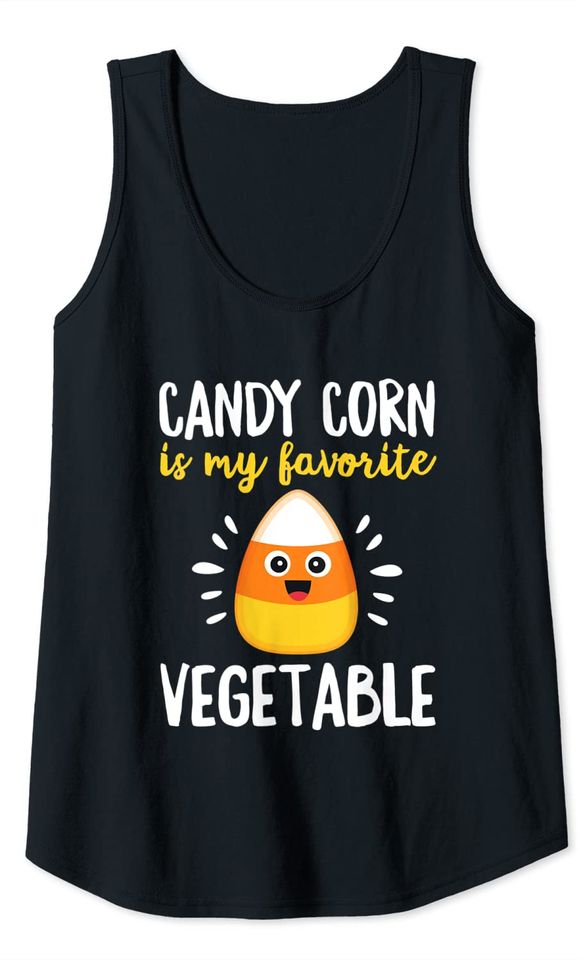 Candy Corn Is My Favorite Vegetable Funny Halloween Costume Tank Top