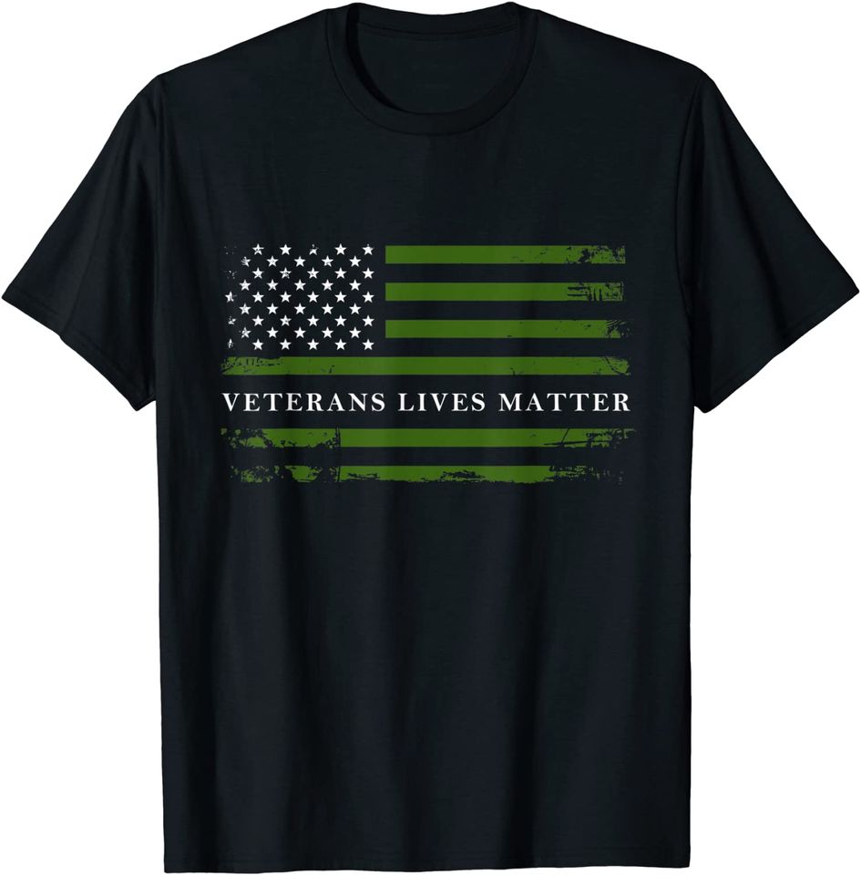 Veterans Lives Matter American Flag T-Shirt