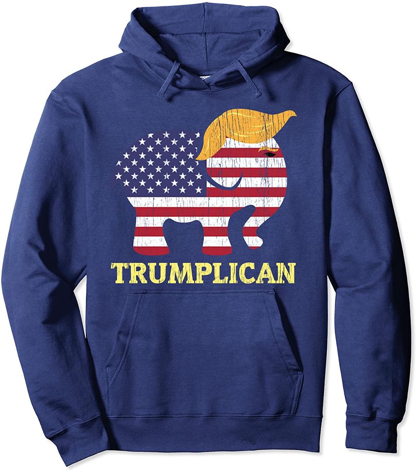 Trumplican Elephant Trump Hair Election Republican Hoodie