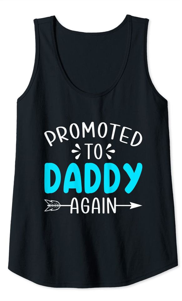 Vintage Promoted To Daddy Fathers Day For New Dad Grandpa Tank Top