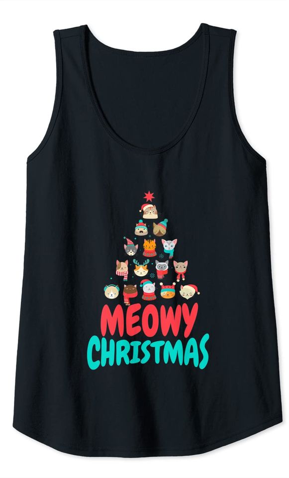 Meowy Christmas - Merry Christmas For Cat Lovers Tank Top