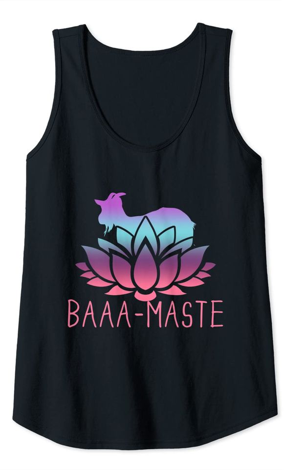 Baaa Maste Goat Yoga Namaste Spiritual Meditation Om Nayah Tank Top