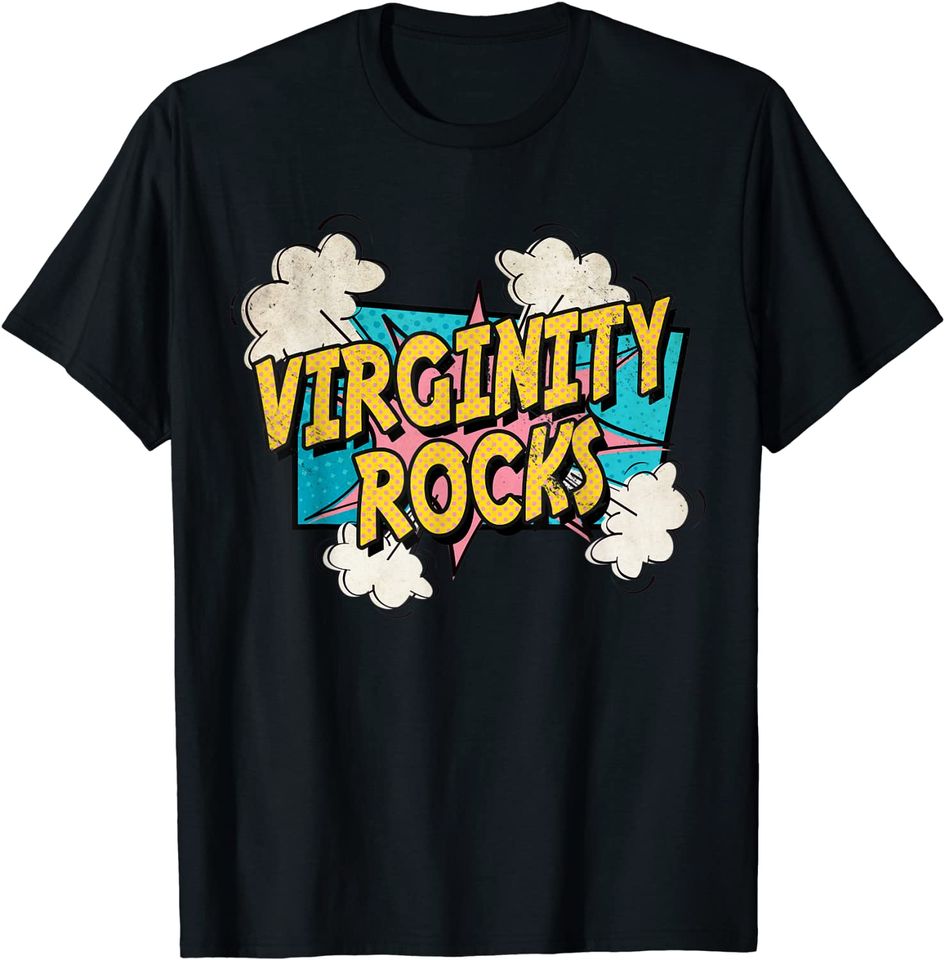 Virginity Rocks Original Trendy Comic T-Shirt