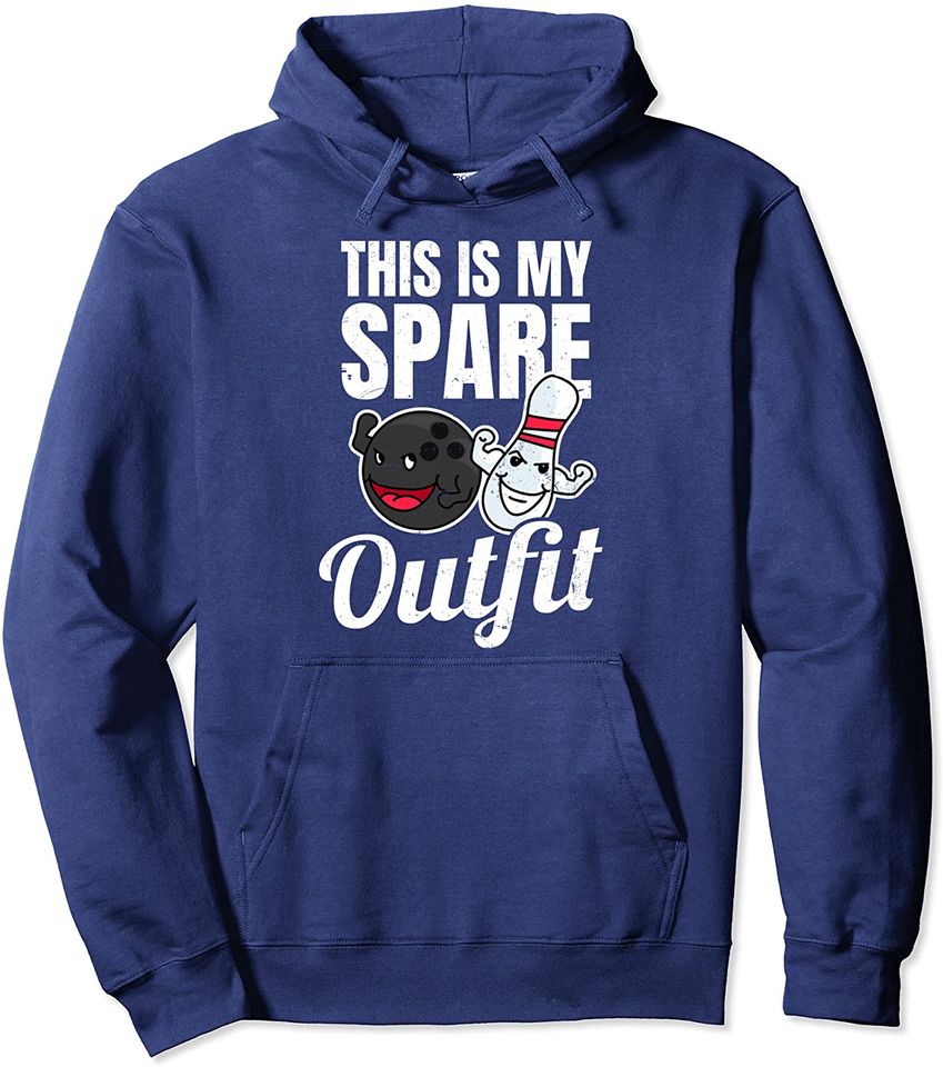Retro Bowling Design This Is My Spare Outfit Gift Pullover Hoodie