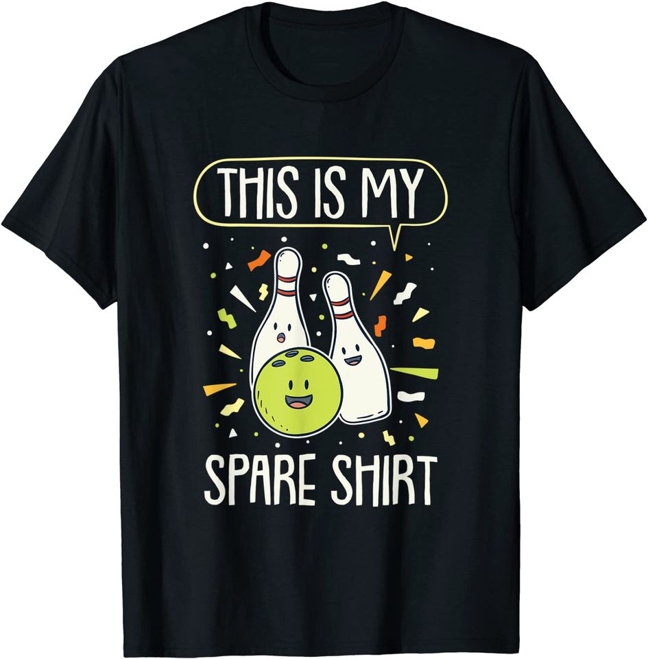 This Is My Spare Shirt - Funny Bowling Pin And Ball T-Shirt