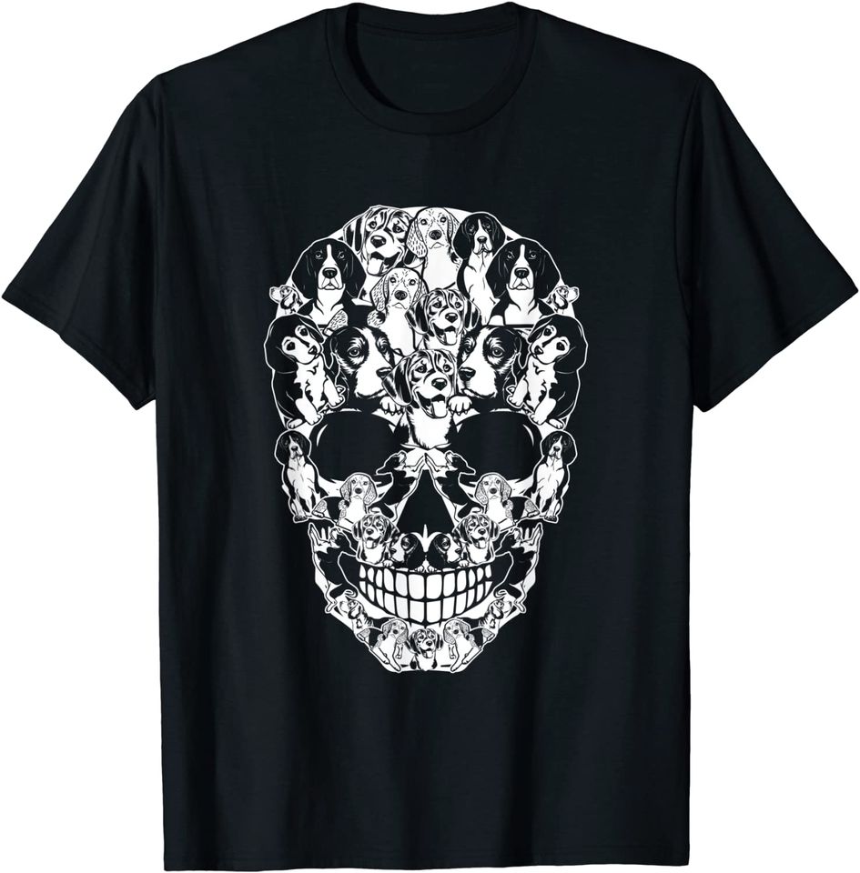 Beagle Dog Skull Halloween T-Shirt