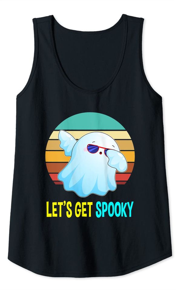 Let's Get Spooky Ghost Halloween Boo Costume Tank Top