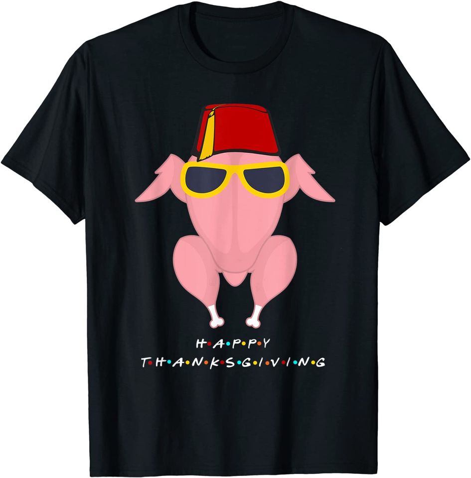Thanksgiving For Friends Turkey Head T-shirt