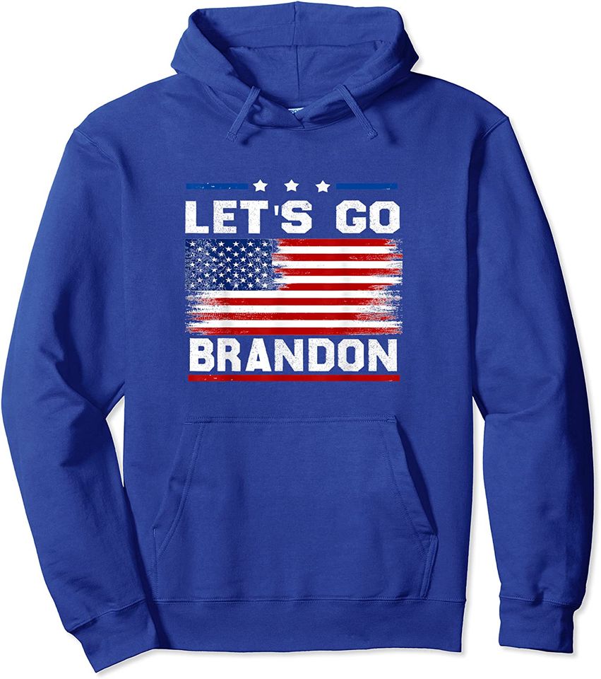 Let's Go Brandon US Flag Pullover Hoodie
