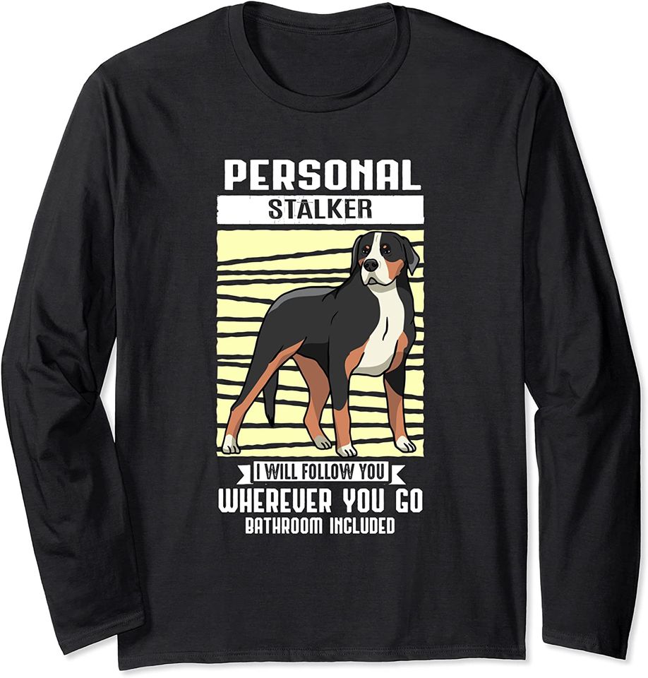 Funny Australian Cattle Dog Personal Stalker Heeler Dog Long Sleeve T-Shirt