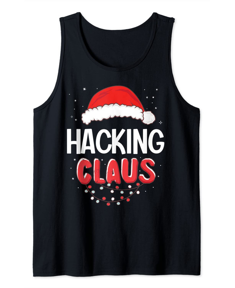 Hacking Santa Claus Christmas Matching Costume Tank Top
