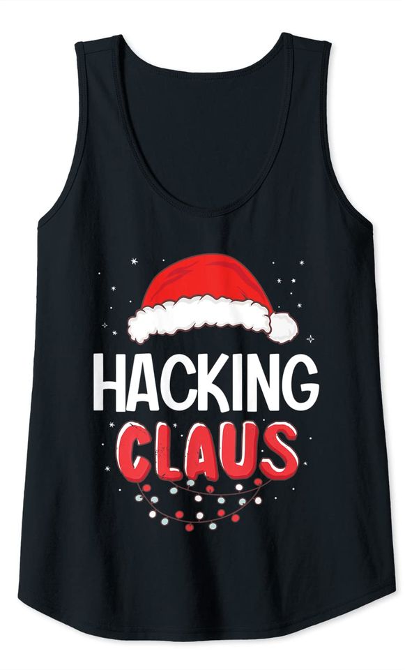 Hacking Santa Claus Christmas Matching Costume Tank Top